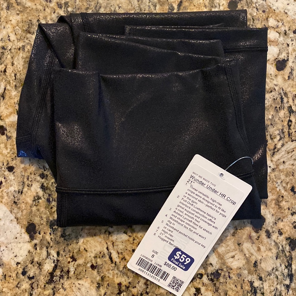 Lululemon Wunder Under HR Crop Size 8